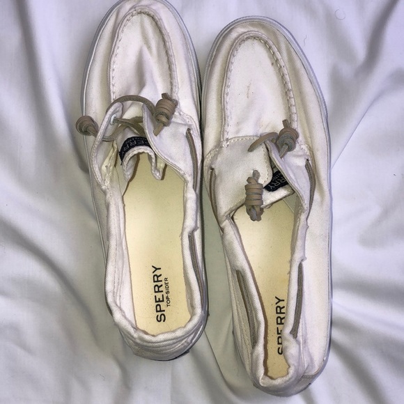 Sperry Women’s Canvas Slip-on Shoes White Size 10 - Picture 3 of 7